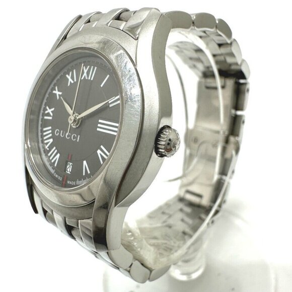 GUCCI G class Quartz Date Wristwatch SS Silver